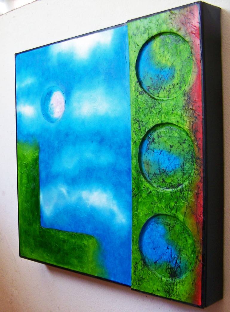 Original Abstract Landscape Painting by Jo and Jan Moore Romancing The Stone