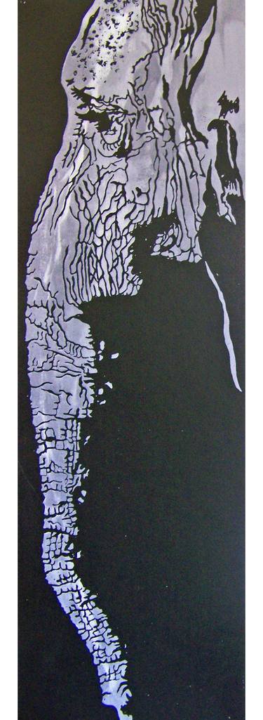 Original Expressionism Animal Printmaking by Jo and Jan Moore Romancing The Stone