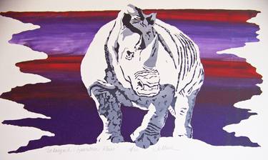 Print of Expressionism Animal Printmaking by Jo and Jan Moore Romancing The Stone