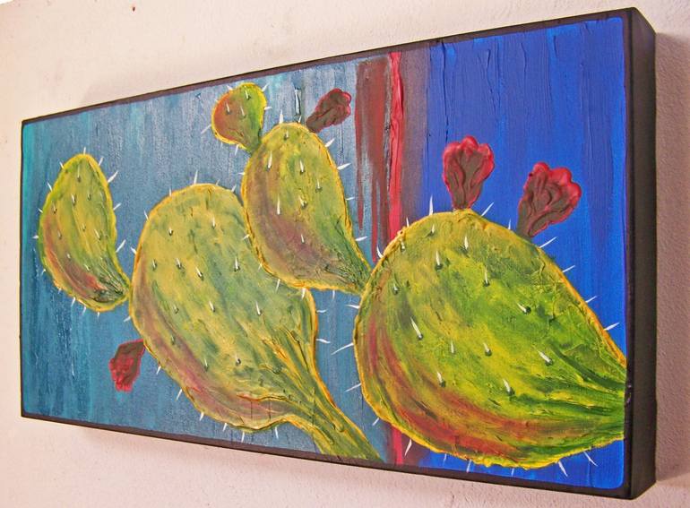 Original Abstract Expressionism Botanic Painting by Jo and Jan Moore Romancing The Stone
