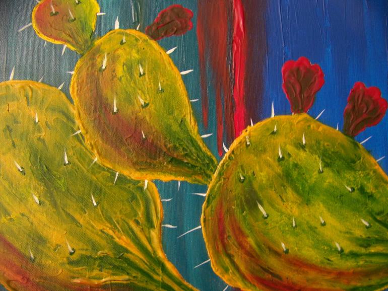 Original Abstract Expressionism Botanic Painting by Jo and Jan Moore Romancing The Stone
