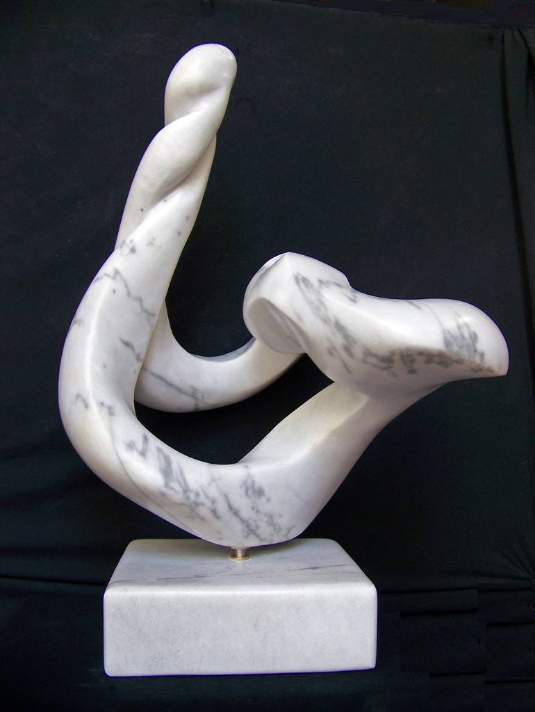 Original Abstract Expressionism Abstract Sculpture by Jo And Jan Moore Romancing The Stone
