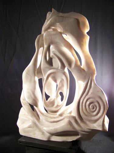 Print of Abstract Expressionism Abstract Sculpture by Jo and Jan Moore Romancing The Stone