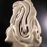 “White Buffalo Time”, 22”Hx7Wx7D, Colorado White Alabaster