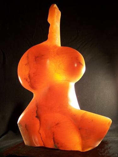 Print of Nude Sculpture by Jo and Jan Moore Romancing The Stone