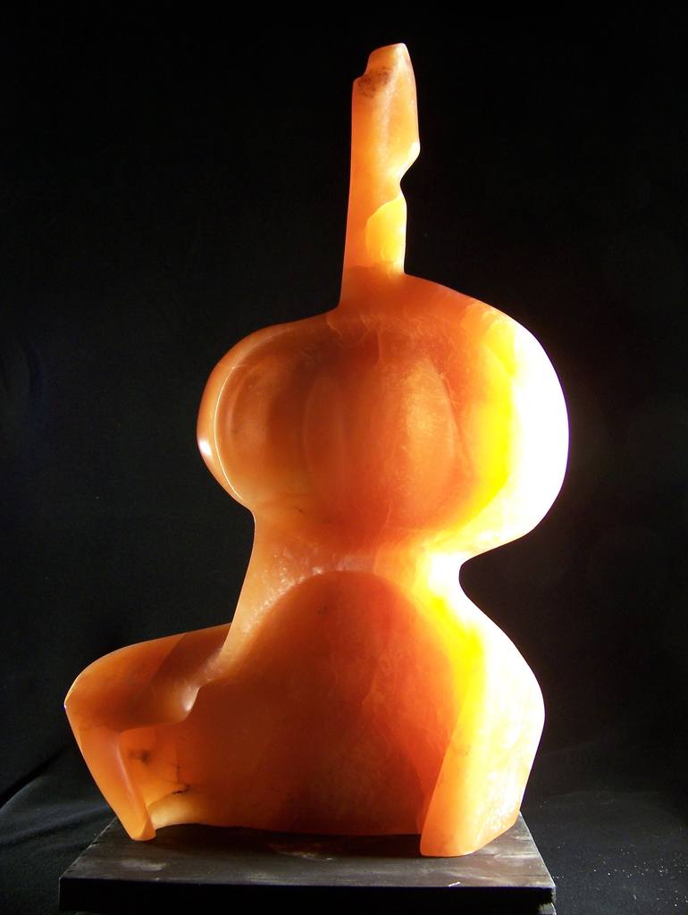 Original Abstract Nude Sculpture by Jo and Jan Moore Romancing The Stone