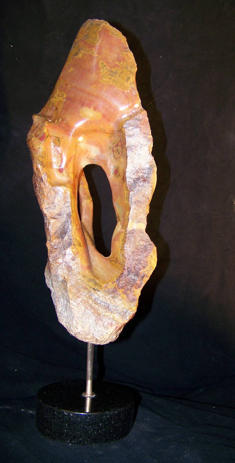 Original Abstract Expressionism Abstract Sculpture by Jo and Jan Moore Romancing The Stone