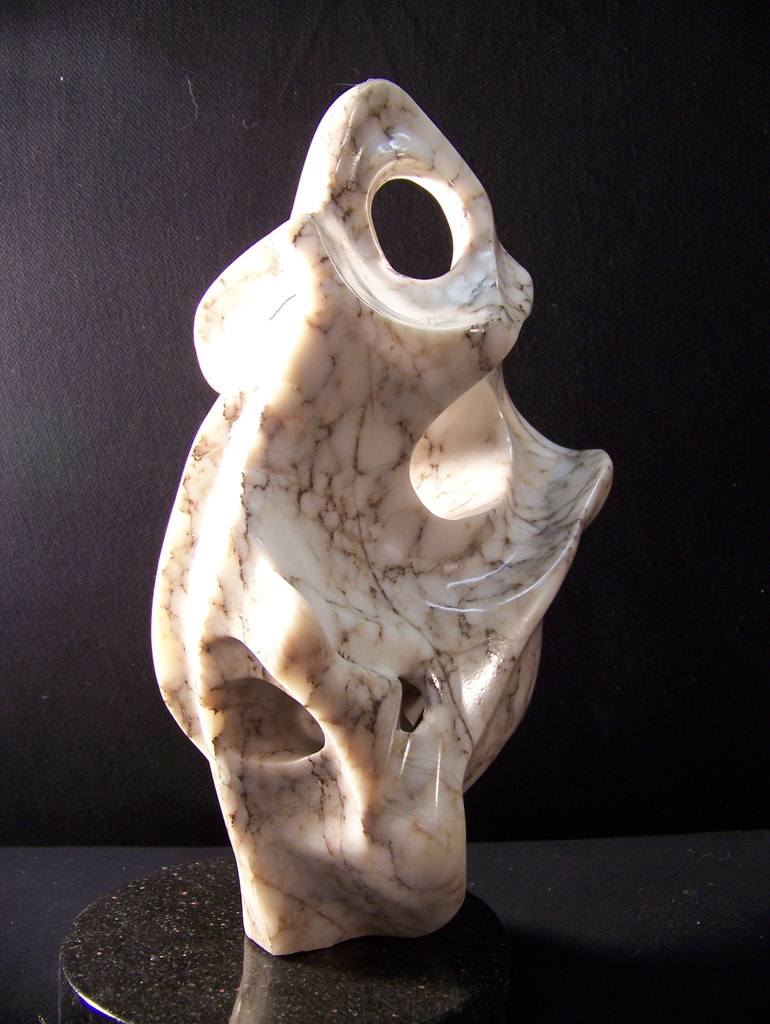 Original Abstract Sculpture by Jo and Jan Moore Romancing The Stone