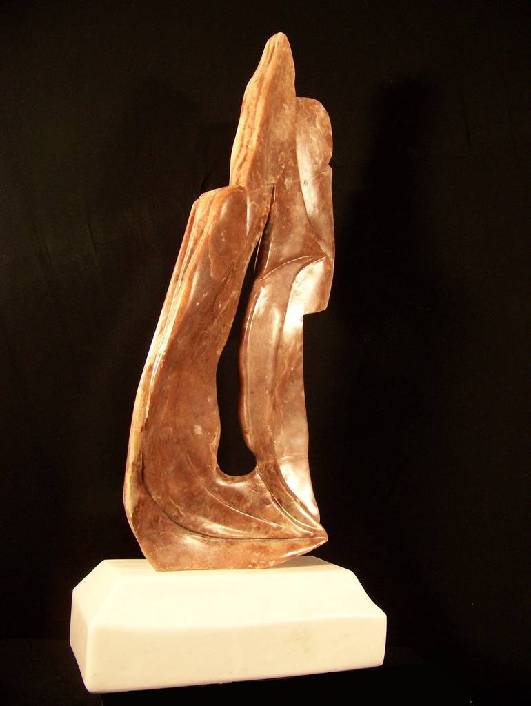 Original Abstract Sculpture by Jo and Jan Moore Romancing The Stone