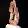 “Emergence” 27.5” Hx10x3.5 Raspberry Alabaster/Marble Base ...the spirit of the stone emerges