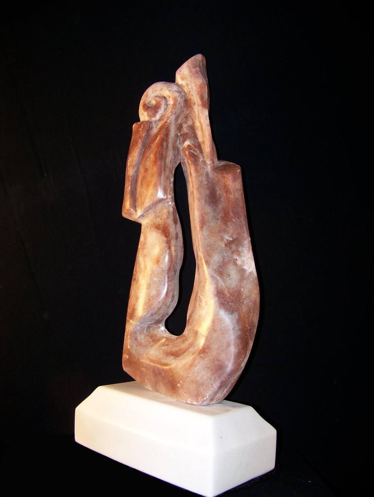 Original Abstract Sculpture by Jo and Jan Moore Romancing The Stone