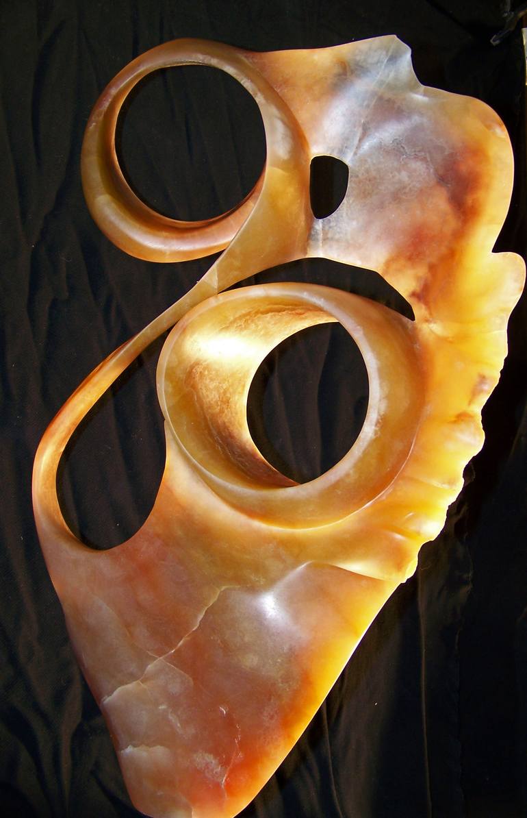 Original Abstract Expressionism Abstract Sculpture by Jo and Jan Moore Romancing The Stone