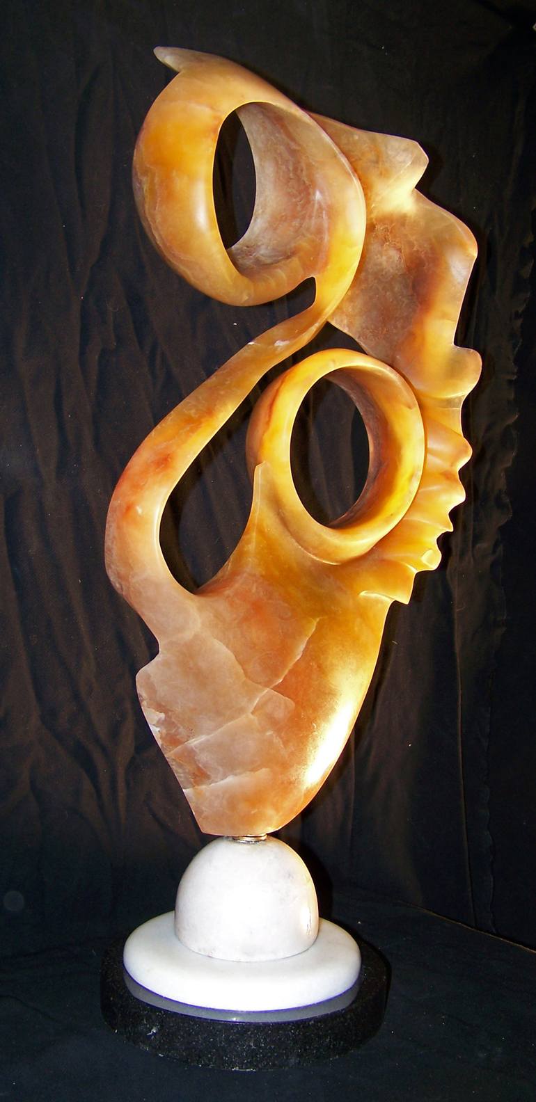 Original Abstract Expressionism Abstract Sculpture by Jo and Jan Moore Romancing The Stone