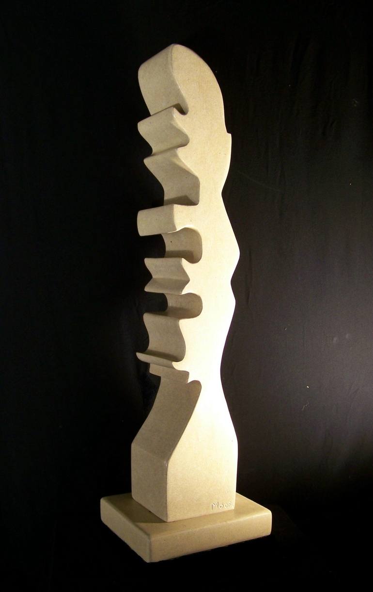 Original Abstract Expressionism Abstract Sculpture by Jo and Jan Moore Romancing The Stone