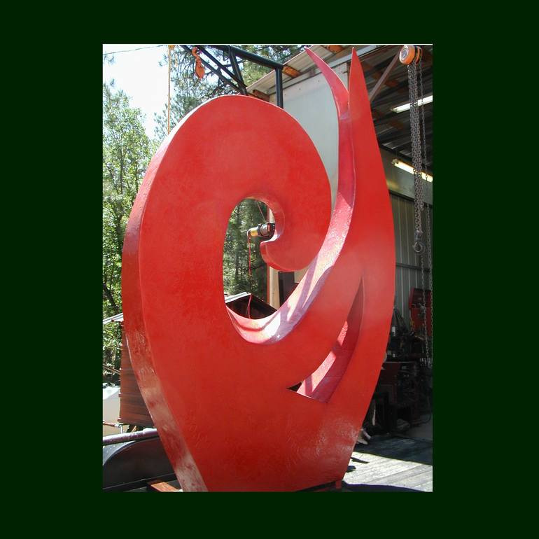 Original Abstract Expressionism Abstract Sculpture by Jo and Jan Moore Romancing The Stone