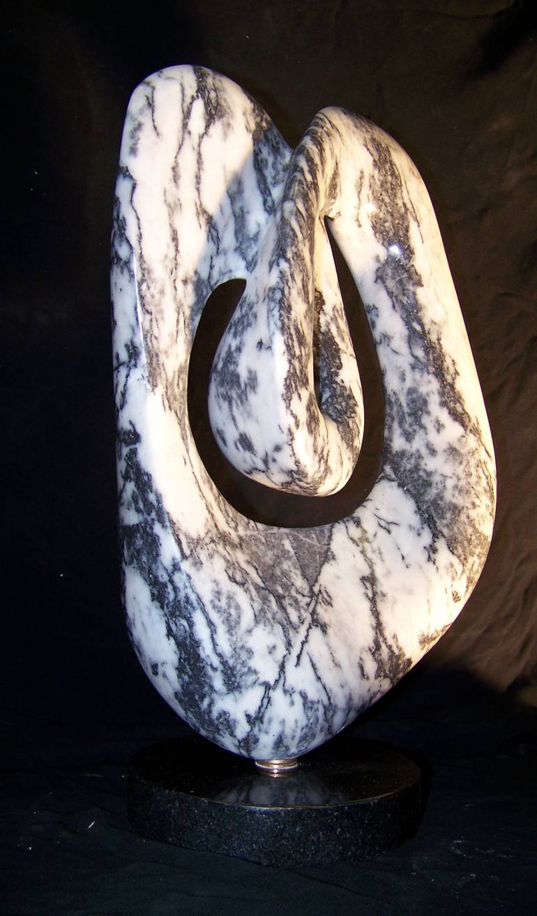 Original Abstract Expressionism Abstract Sculpture by Jo And Jan Moore Romancing The Stone
