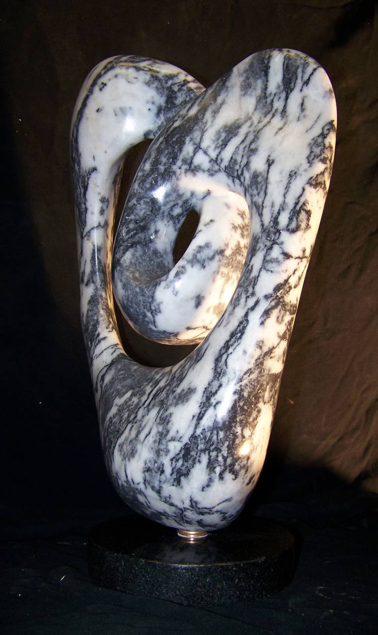 Original Abstract Expressionism Abstract Sculpture by Jo And Jan Moore Romancing The Stone