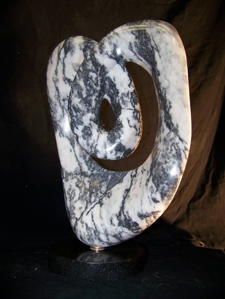 Original Abstract Expressionism Abstract Sculpture by Jo And Jan Moore Romancing The Stone
