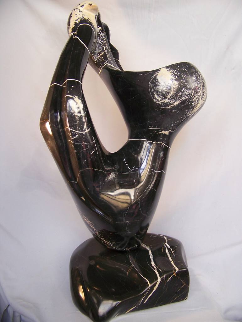 Original Abstract Expressionism Abstract Sculpture by Jo And Jan Moore Romancing The Stone