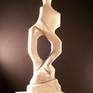Rain Dance
13x34x6 in ~ Sculpture, Carrara Marble
mounted on marble base