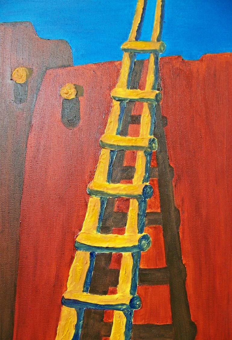 Original Expressionism Architecture Painting by Jo and Jan Moore Romancing The Stone