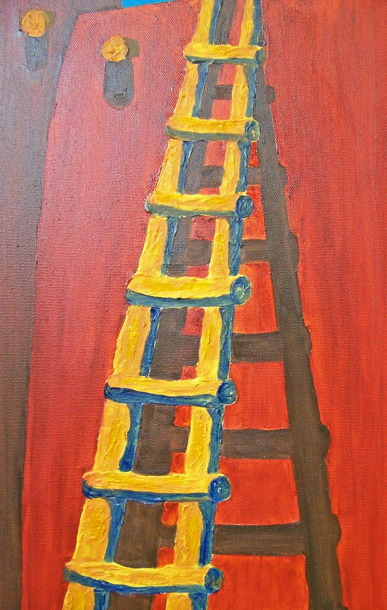 Original Expressionism Architecture Painting by Jo and Jan Moore Romancing The Stone