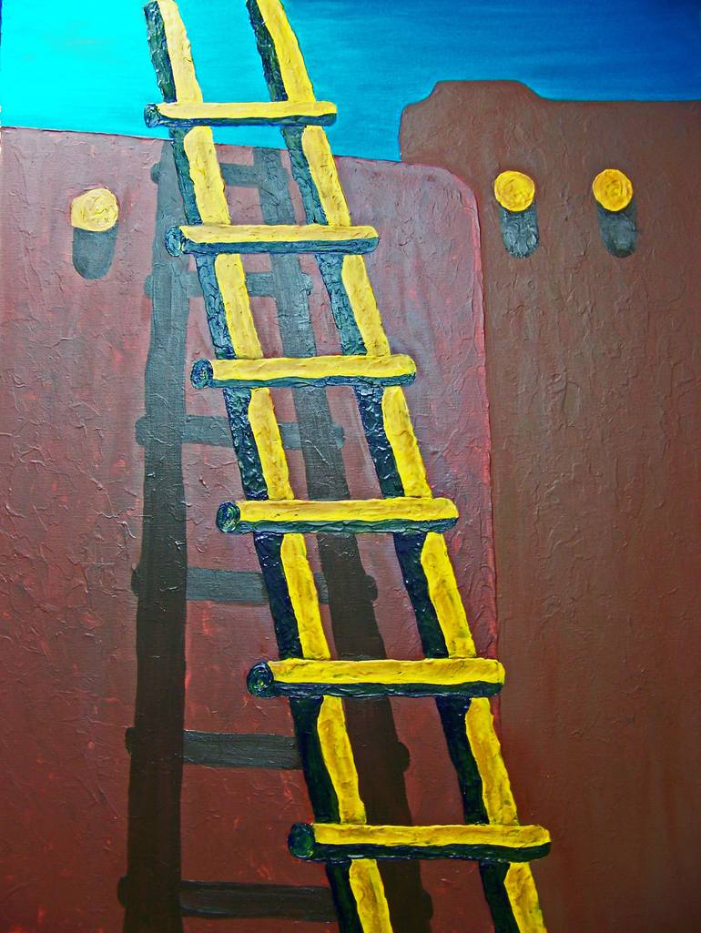Original Architecture Painting by Jo And Jan Moore Romancing The Stone | Expressionism Art on Canvas | Ascension III