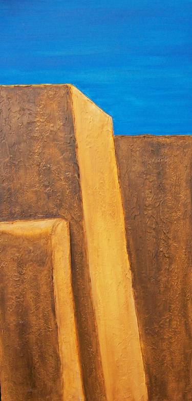 Original Abstract Architecture Paintings by Jo and Jan Moore Romancing The Stone