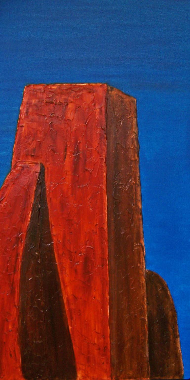 Original Architecture Painting by Jo And Jan Moore Romancing The Stone | Abstract Art on Canvas | Adobe Dreams III