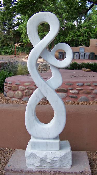 Original Abstract Expressionism Abstract Sculpture by Jo and Jan Moore Romancing The Stone