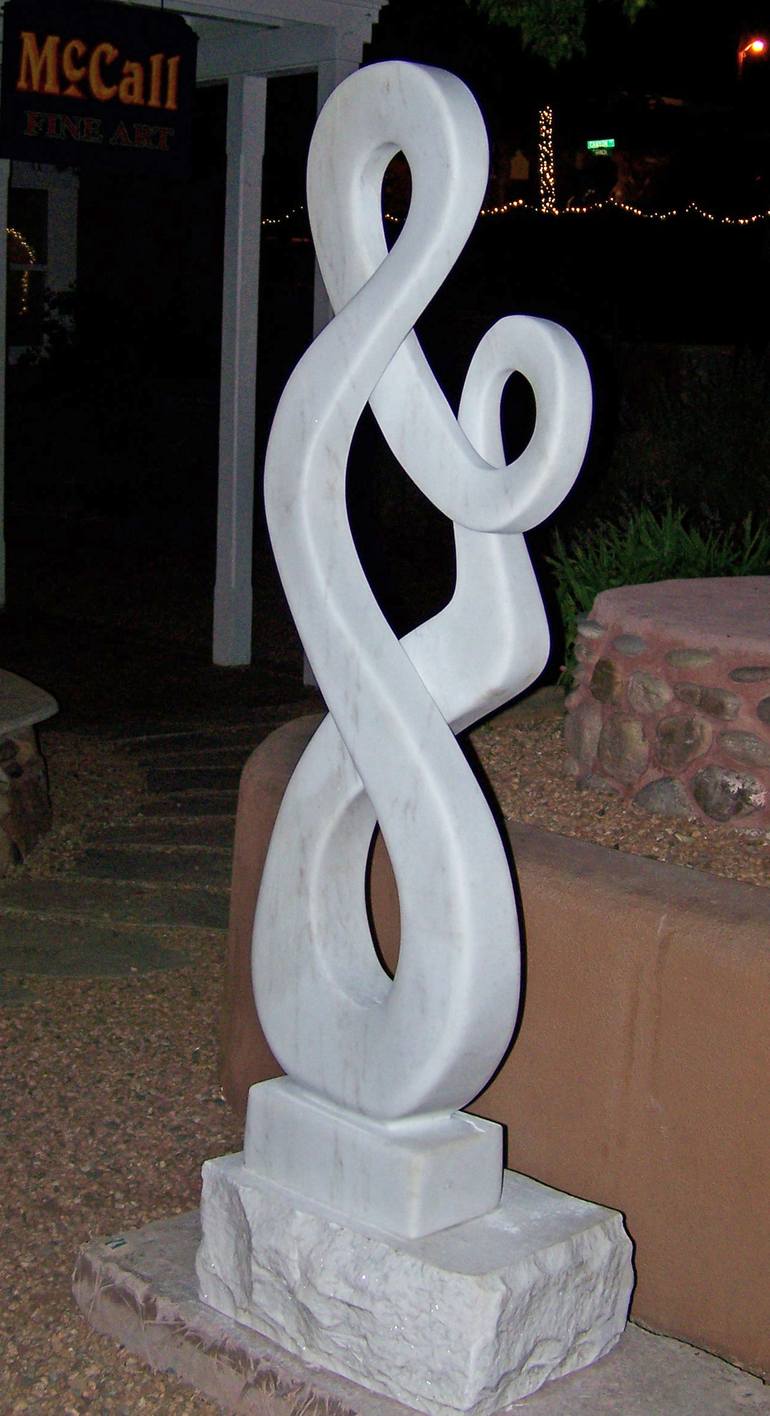 Original Abstract Expressionism Abstract Sculpture by Jo and Jan Moore Romancing The Stone