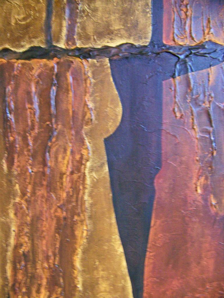 Original Abstract Painting by Jo and Jan Moore Romancing The Stone