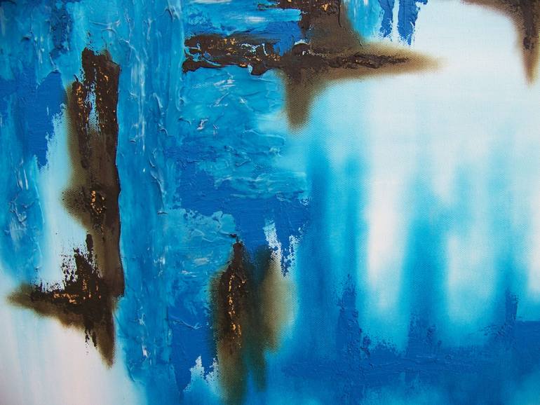 Original Abstract Expressionism Abstract Painting by Jo And Jan Moore Romancing The Stone