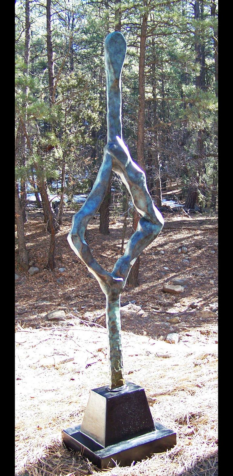 Original Abstract Expressionism Abstract Sculpture by Jo and Jan Moore Romancing The Stone