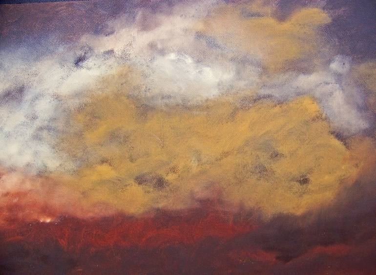 Original Abstract Landscape Painting by Jo and Jan Moore Romancing The Stone