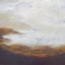 Jo Moore's compelling original artwork draws on inspiration from nature, displaying dramatically rich textural surfaces. Sought after both nationally and internationally, and collected world-wide for more than forty years, she is among those rare lifetime studio artists able to cross boundary lines, working in multi-dimensional disciplines. Oil on canvas, impressionistic color field, atmospheric landscape, minimalism, sealed, archival, ready to hang. 18x36x1.5 deep