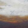 Jo Moore's compelling original artwork draws on inspiration from nature, displaying dramatically rich textural surfaces. Sought after both nationally and internationally, and collected world-wide for more than forty years, she is among those rare lifetime studio artists able to cross boundary lines, working in multi-dimensional disciplines. Oil on canvas, impressionistic color field, atmospheric landscape, minimalism, sealed, archival, ready to hang. 18x36x1.5 deep