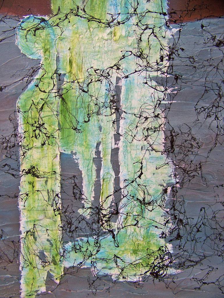 Original Abstract Expressionism Abstract Painting by Jo and Jan Moore Romancing The Stone