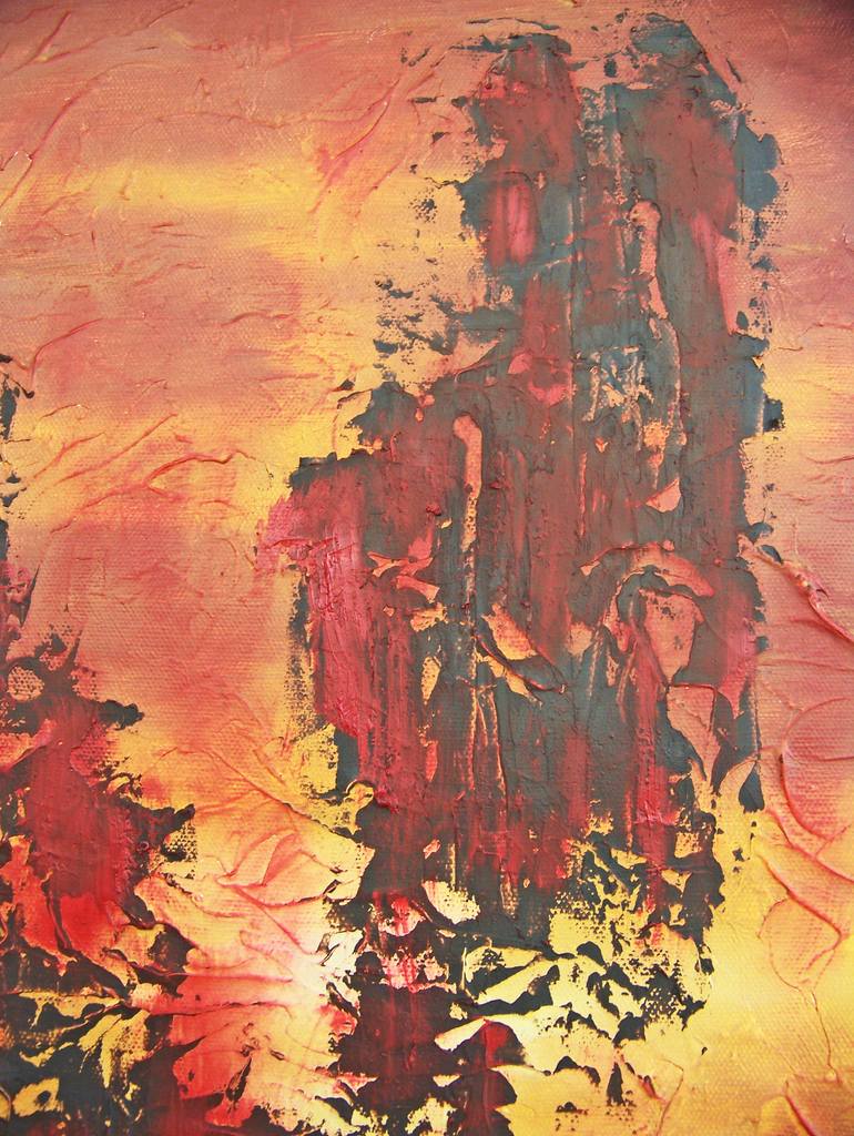 Original Abstract Expressionism Abstract Painting by Jo and Jan Moore Romancing The Stone