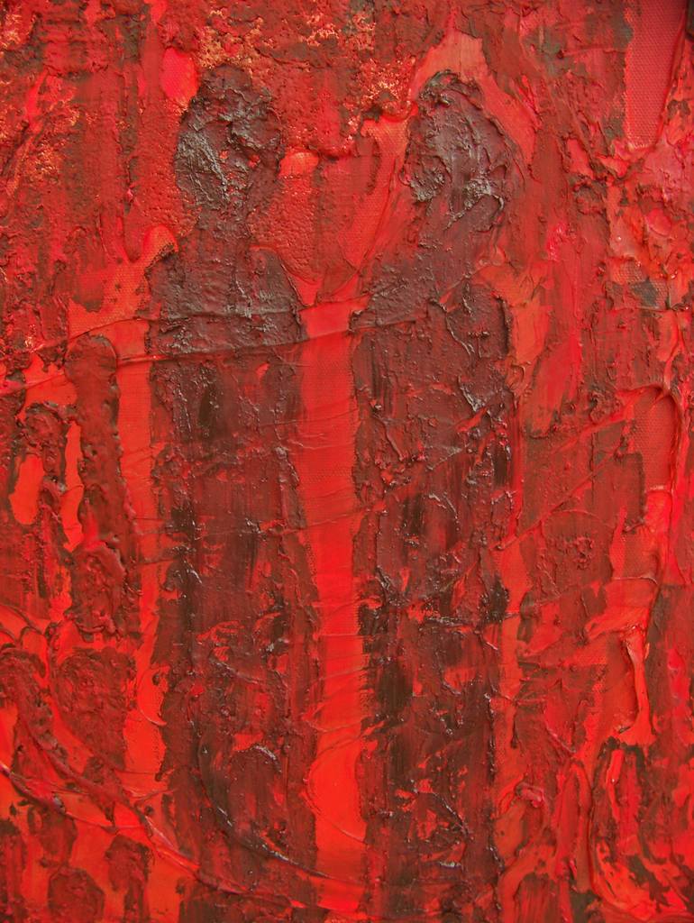Original Expressionism Abstract Painting by Jo And Jan Moore Romancing The Stone