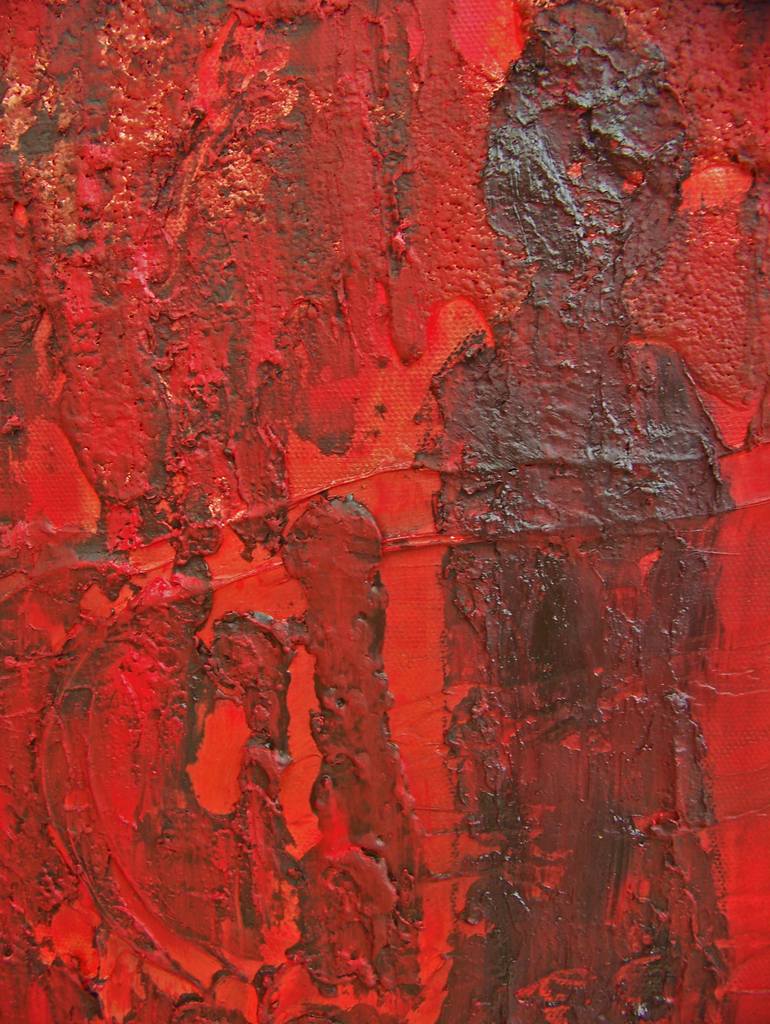 Original Expressionism Abstract Painting by Jo And Jan Moore Romancing The Stone