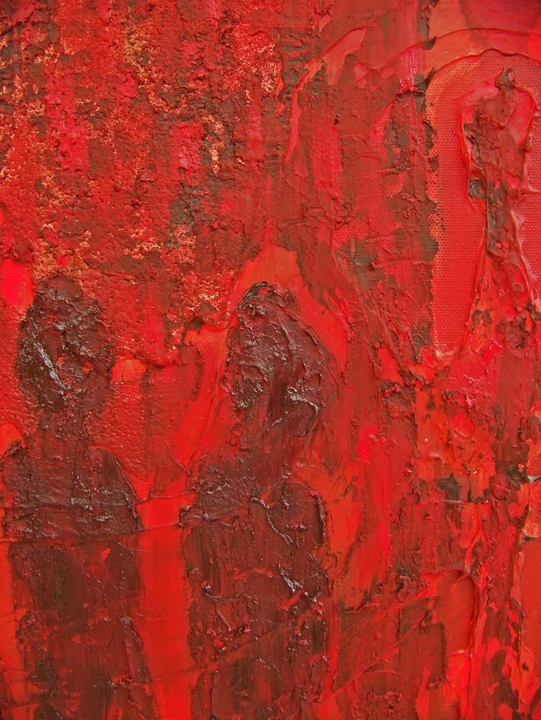 Original Expressionism Abstract Painting by Jo And Jan Moore Romancing The Stone
