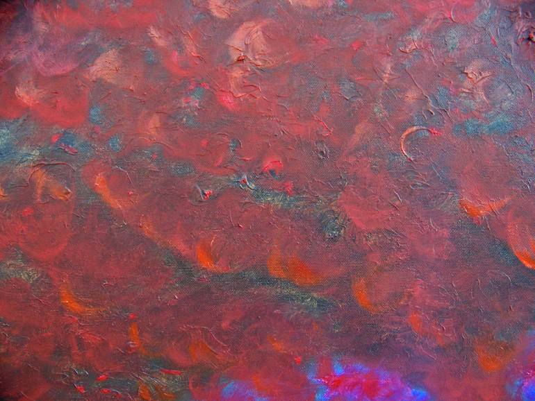 Original Abstract Aerial Painting by Jo and Jan Moore Romancing The Stone