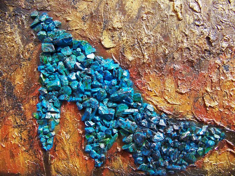 Original Abstract Painting by Jo and Jan Moore Romancing The Stone