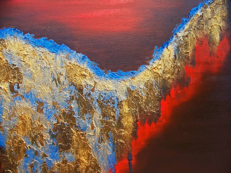 Original Abstract Painting by Jo and Jan Moore Romancing The Stone