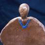 From the Shaman Series---Hand-built, slab-formed fired stoneware original. Each is 1/1. Metallic patina mounted on Sandstone base. Turquoise chip inlay.

Keywords: Shaman, Ceramic Sculpture, Turquoise Inlay, Hand-built, Minimalism, Slab-formed