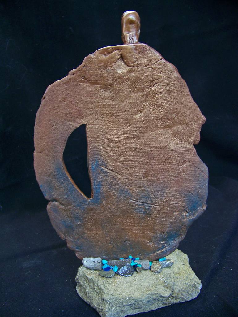 Original Abstract Sculpture by Jo and Jan Moore Romancing The Stone