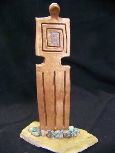 Original Abstract Sculpture by Jo and Jan Moore Romancing The Stone