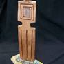 From the Shaman Series---Hand-built, slab-formed fired stoneware original. Each is 1/1. Metallic patina mounted on Sandstone base. Turquoise chip inlay.
Keywords: Shaman, Ceramic Sculpture, Turquoise Inlay, Hand-built, Minimalism, Slab-formed
