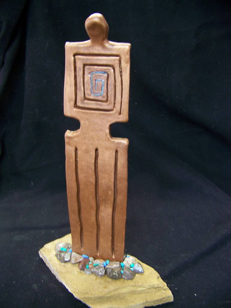Original Abstract Expressionism Abstract Sculpture by Jo And Jan Moore Romancing The Stone